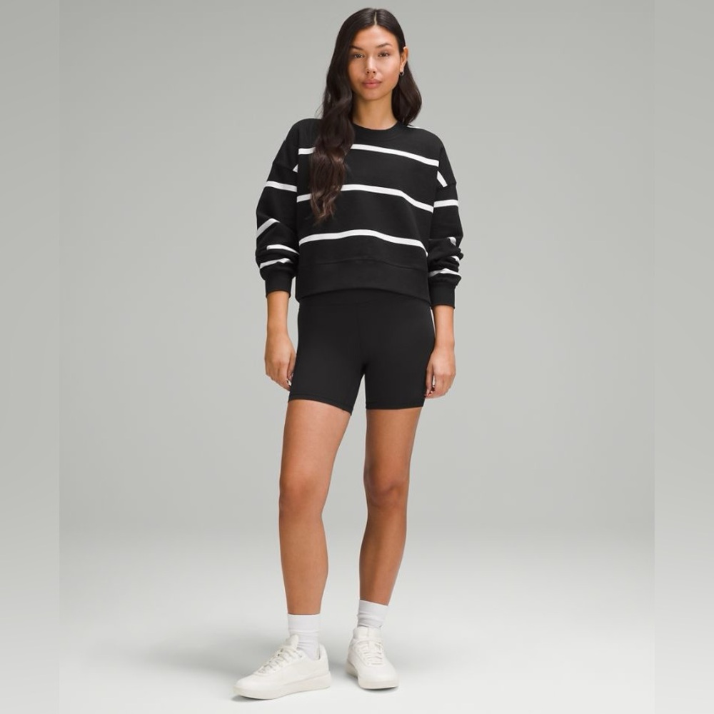 Lululemon Perfectly Oversized Cropped Crew Stripe - Picture 2 of 8